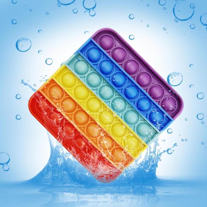 HENXING 12 Pcs Pop Bubble Fidget Toys for Party Favors, Stress Relief Pressure Relieving Toys for Kids, Pop Bulk Toddler Toy for Birthday Christmas Valentine Gifts and Classroom Prizes - Image 3