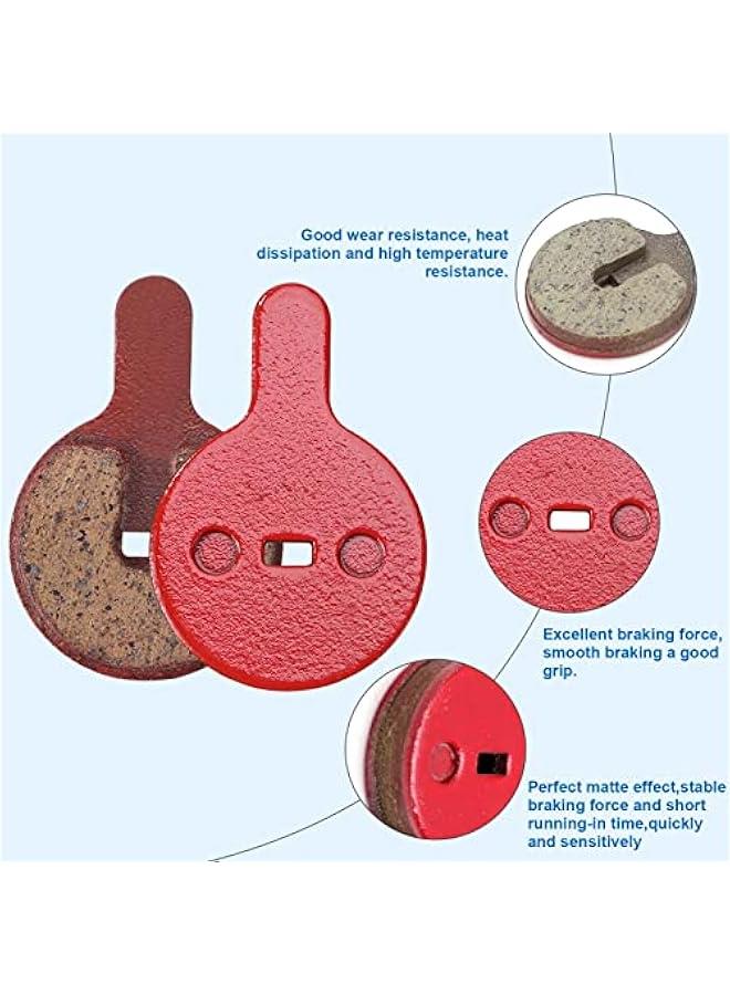 Scooter Brake Pads, Bikes Brake Pads, 4Pairs Gum Semi Metal Bikes Brake Pads, Bikes Brake Pads, Bikes Disc Brake Pads for BB5 M446 Electric Bikes - Image 2