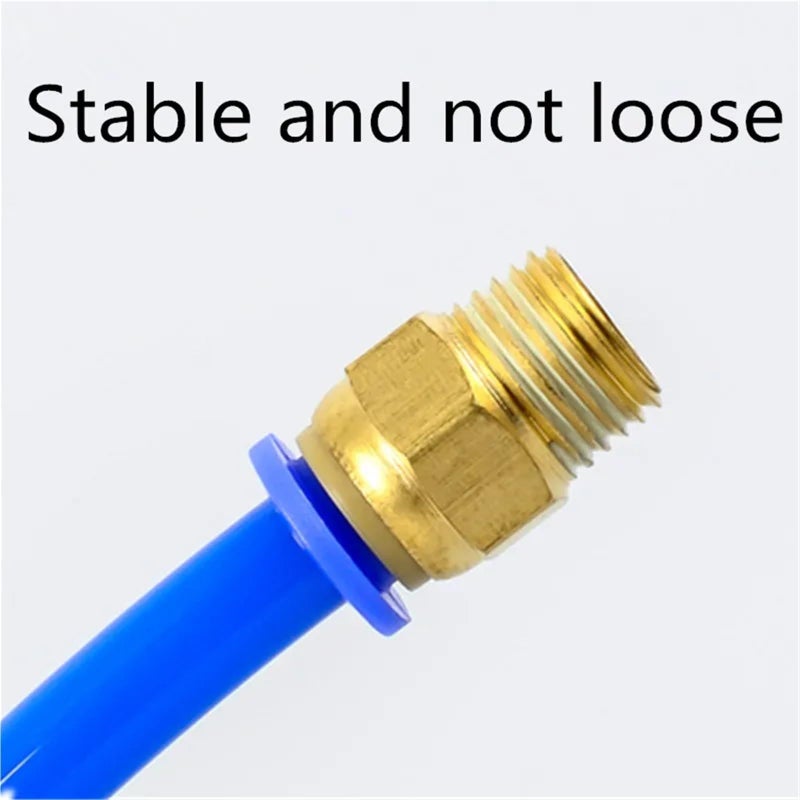 50Pcs Pneumatic Air Quick Connector Fitting 4mm 3 8 Inch Male Thread PC - Image 5
