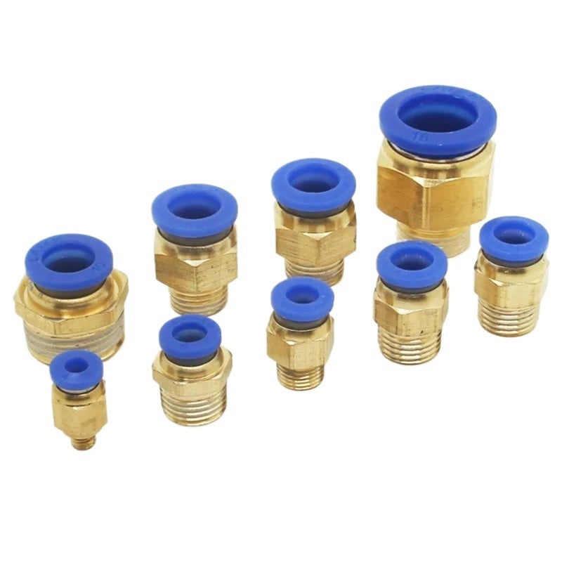 50Pcs Pneumatic Air Quick Connector Fitting 4mm 3 8 Inch Male Thread PC - Image 2