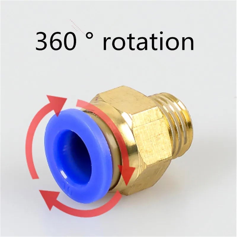 50Pcs Pneumatic Air Quick Connector Fitting 4mm 3 8 Inch Male Thread PC - Image 4