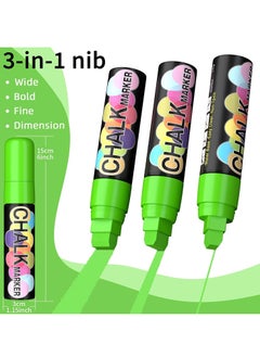 Y&D Jumbo Chalk Window Markers for Cars Glass Washable - 8 Colors Liquid Pen With 15mm Wide Tips, Chalkboard Markers, Paint For Car Decoration, Auto Glass, Poster, Business  - Image 2