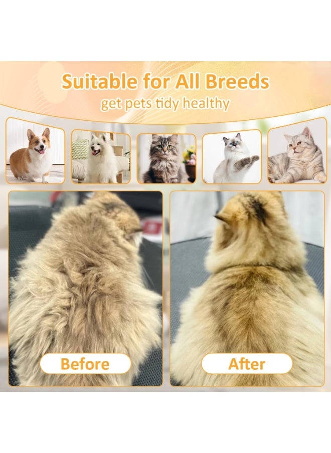3 in 1 Steam Cat Brush - Self Cleaning Massage Brush for Removing Static, Tangled and Loose Hair - Pet Hair Removal Comb for Cats and Dogs