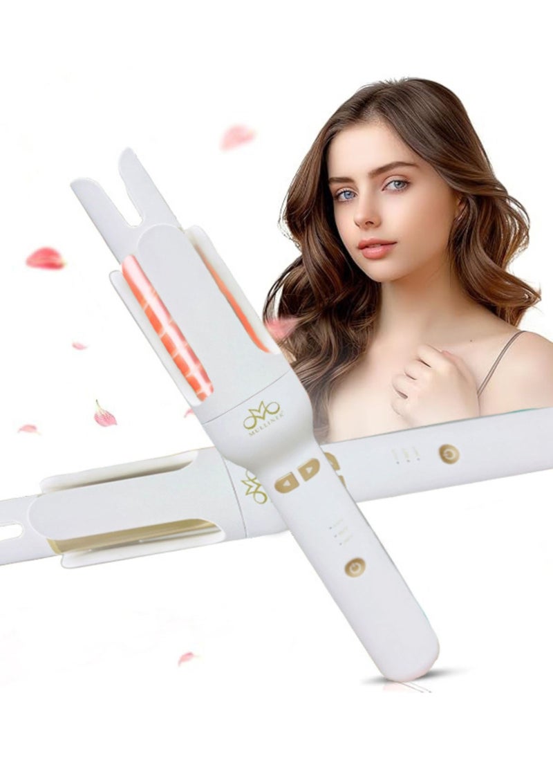 MULLINER Automatic Curling Iron with PTC Heating & LED Temperature Settings – Easy-to-Use, Quick Styling, British Plug