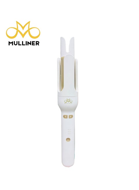 MULLINER Automatic Curling Iron with PTC Heating & LED Temperature Settings – Easy-to-Use, Quick Styling, British Plug
