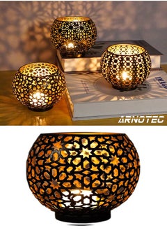 ARNOTEC Candle Holder, Tea Light Candlestick Retro, Decorative Hollow Candles Stand for Indoor Outdoor Events, Parties, Centerpieces, Ramadan，Wedding Decorations  - Image 1