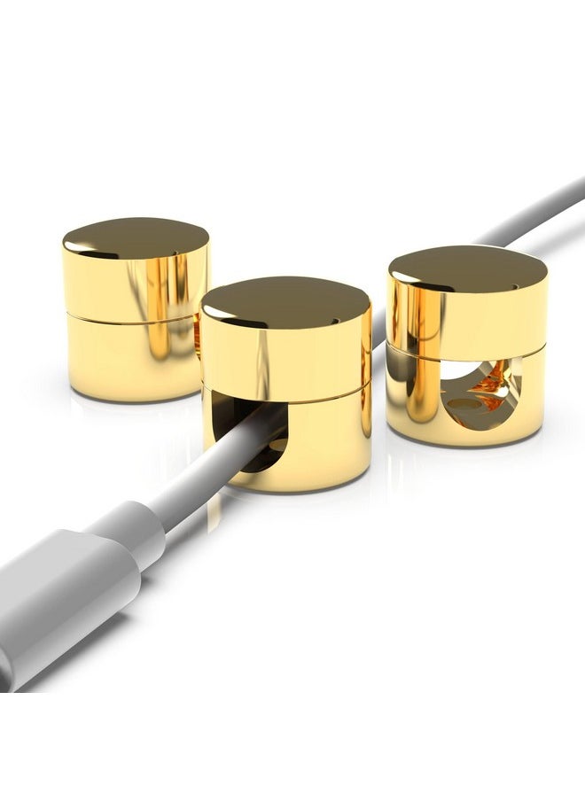 ICONIT ICONIT Cable Anchors for Desk Organization Gold | Premium Aluminum Cord Organizers | Charger + Cable Management Clips for Home & Office | Stylish, Sturdy, & Functional | (3 Pack)  - Image 1