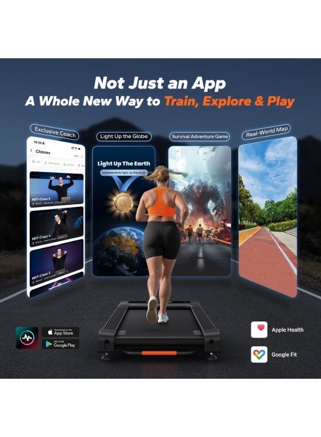 MERACH W50 Walking Pad Treadmills for Home, 12% Auto Incline, 400lbs Capacity, 3.5HP Super Quiet Brushless, 16.5"x41.3" Spacious Running Belt, Under Desk Treadmill with Remote & LED - Image 5