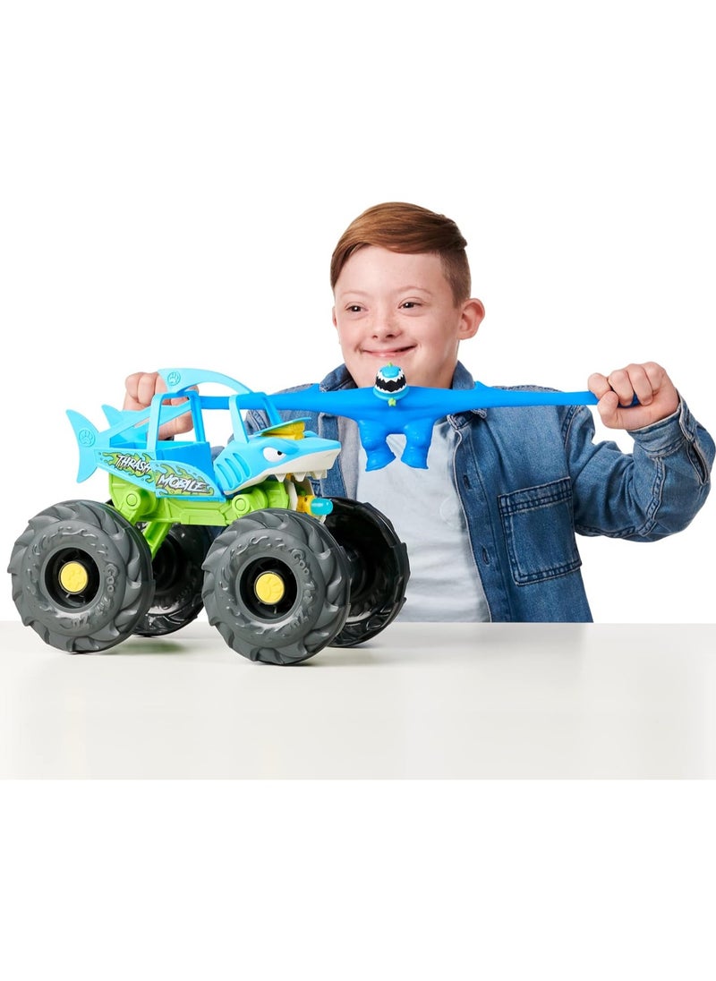 GOO JIT ZU - Heroes of Goo Jit Zu Stretch and Strike Thrash Mobile – Speed & Attack Action Vehicle with Missile Launcher - Image 1