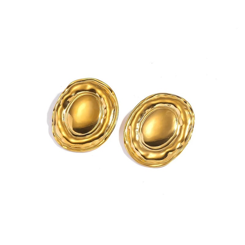 حلق أستانليس ستيل ذهبي - Image 1