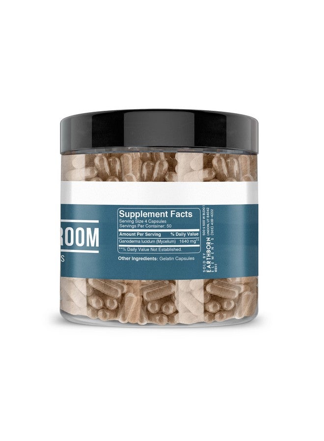 Earthborn Elements Reishi Mushroom 200 Capsules, Pure & Undiluted, No Additives - Image 3