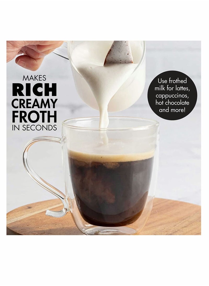 Y&D Milk Frother With Stand Handheld Egg Mixer Whisk Foamer Mini Blender for Coffee Frappe Latte Matcha  - Image 3