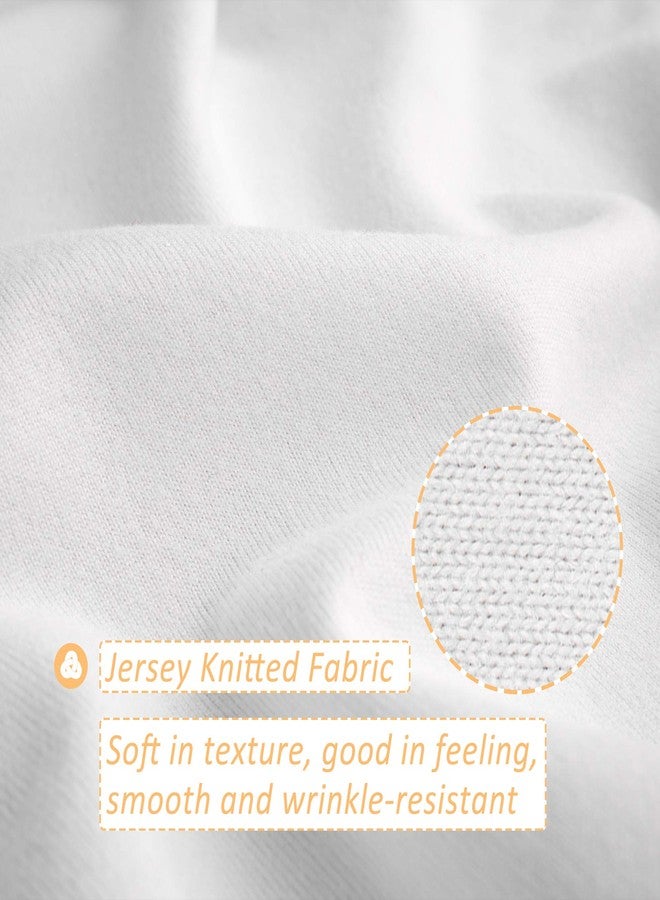 Mrs Awesome Stretch Jersey Box Spring Cover Wrap Around, Bed Skirt Alternative, Ultra Soft & Wrinkle Resistant, Full/Full XL, White - Image 2