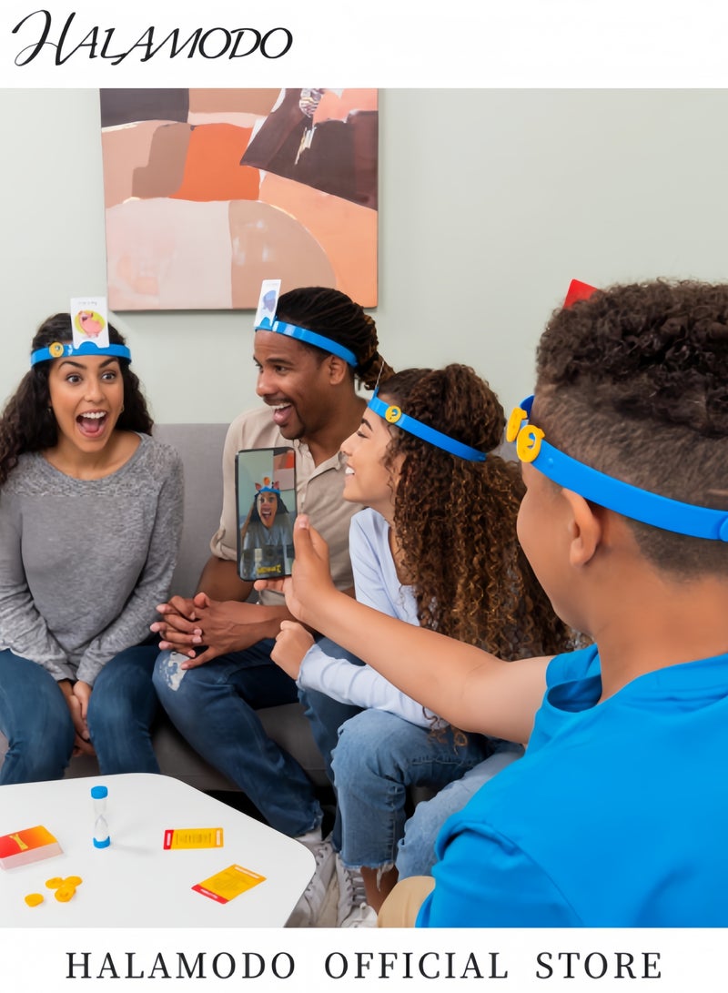 Halamodo Quick Question Picture Guessing Family Game Night Headbands Board Game Interactive Riddle Game for Adults & Kids Ages 4 and Up - Image 4