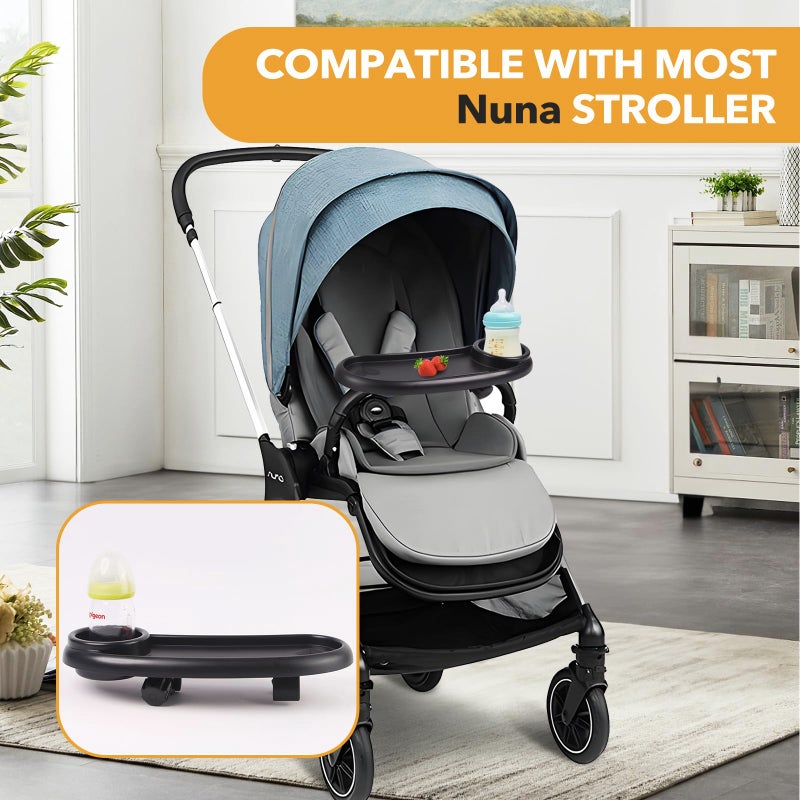 KEUYE Snack Tray Compatible with Nuna,Snack Tray for Stroller Compatible with Nuna,3 in 1 Snack Tray Attachment Compatible with Nuna with Phone Holder and Cup Holder - Image 3