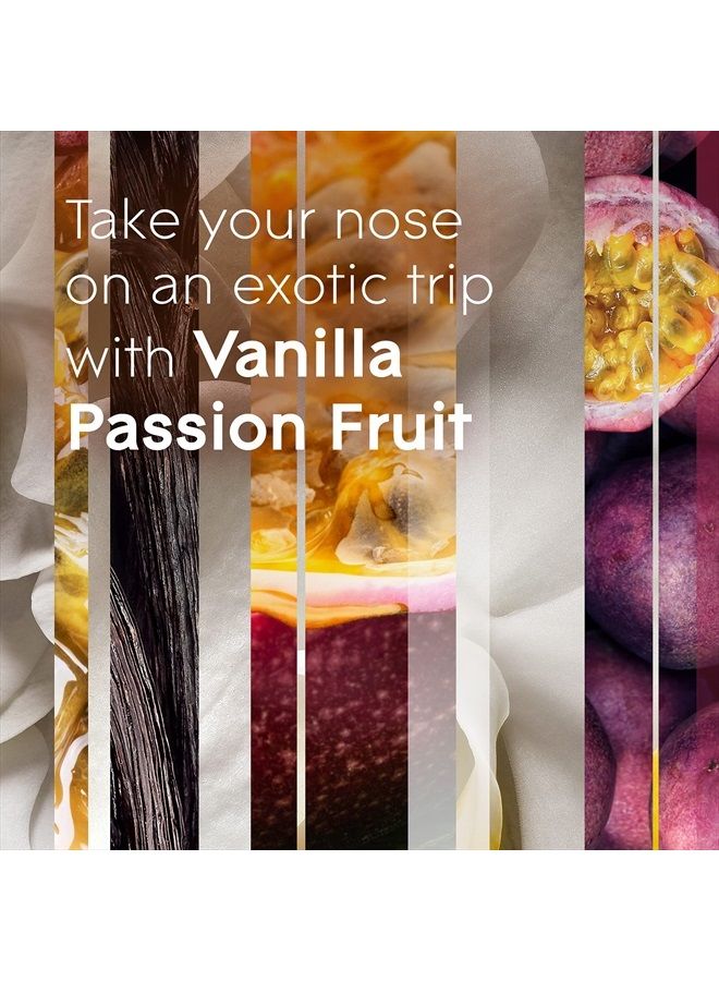 Glade عبوات إعادة تعبئة معطر الهواء، زيوت عطرية وأساسية للمنزل والحمام، فانيليا فاكهة العاطفة، 2.01 أونصة سائلة، 3 قطع - Image 3