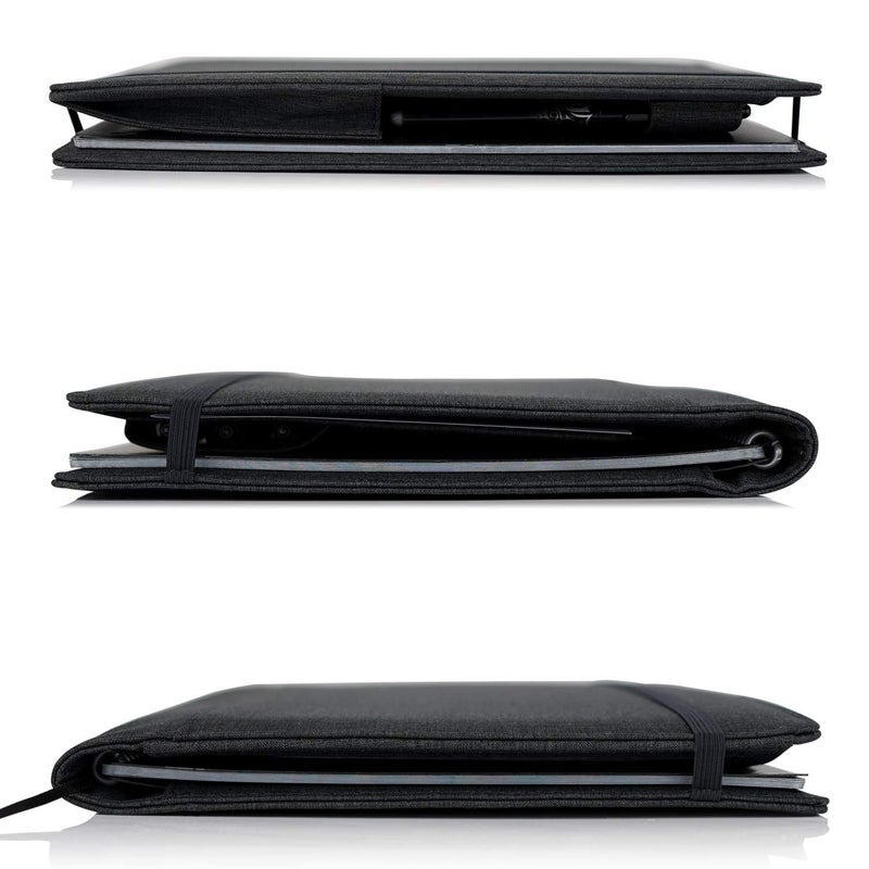 Kaitiaki Folio Cover Compatible with Rocketbook Pro 2.0 Smart Notebook, Organized Portfolio with Pen Loop, Business Card Holder, File Pocket, Zipper Pouch, Waterproof Fabric, Letter Size, Black - Image 5