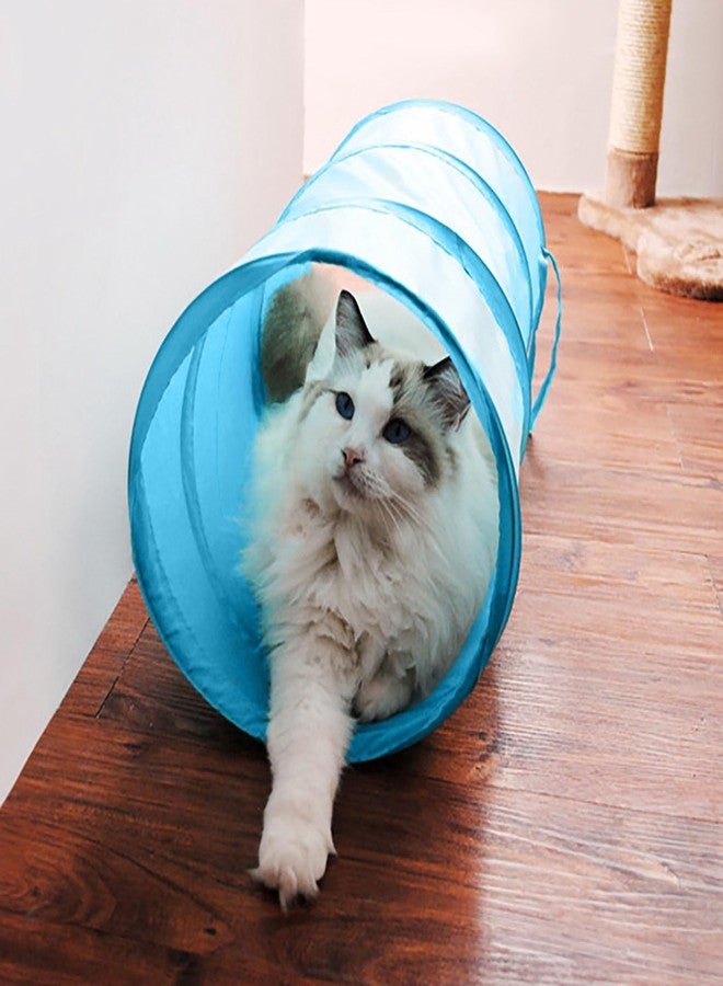 iCAGY Cat Tunnel for Indoor Cats, Pet Cat Kitten Rabbit Play Toys Tube Tunnel Interactive Crinkle Pop Up 20" - Image 5