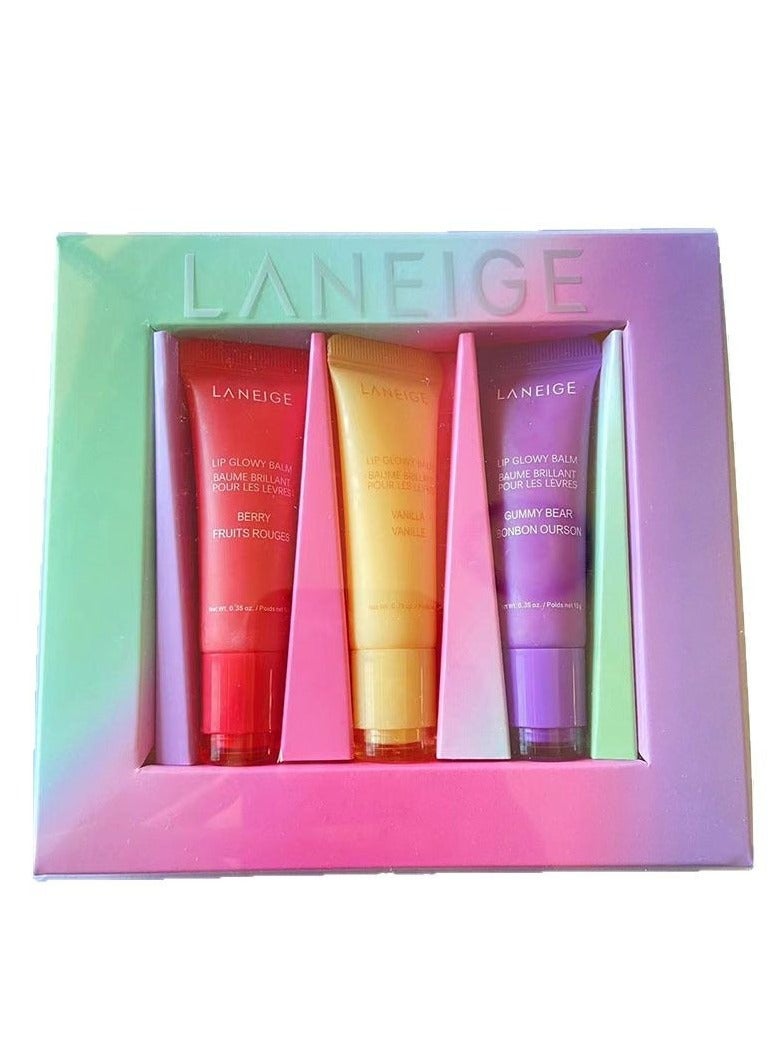 لانيج مجموعة أحمر الشفاه الصغيرة اللامعة من LANEIGE مكونة من 3 قطع تتضمن التوت والدببة الصمغية والفانيليا للحصول على شفاه ناعمة وملساء ومتوهجة - Image 2