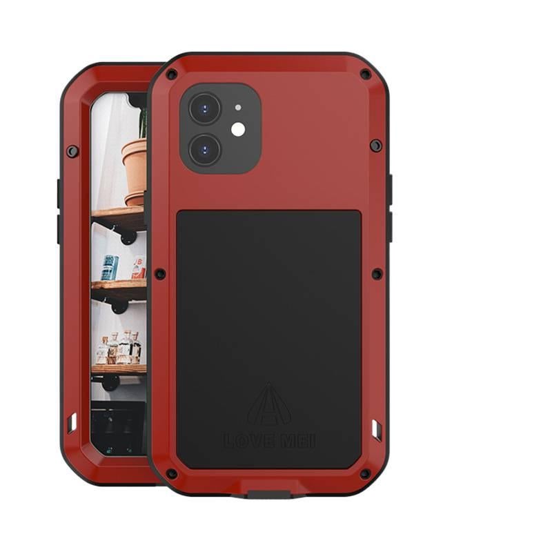 iPhone 12 Cover Metal Protective , for , , Red for Personal Use - Image 1