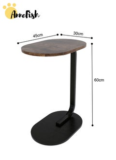 AnneFish 45*30*60cm C-Shaped Coffee Table Sofa Side Table End Table For Living Room Bedroom Small Coffee Table Couch Table Metal Frame Easy Assembly  - Image 4