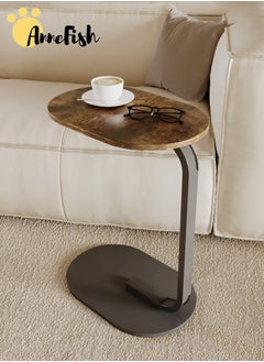 AnneFish 45*30*60cm C-Shaped Coffee Table Sofa Side Table End Table For Living Room Bedroom Small Coffee Table Couch Table Metal Frame Easy Assembly  - Image 1