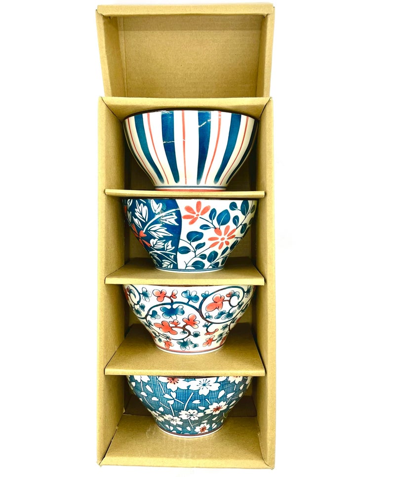 pepplo Ceramic Japanese Ramen Bowl Set Asian Pho Udon Noodle Bowls Naruto Ramen Bowl Ceramic Bowls for Serving Cereal | Salad | Pasta | Miso (300ML, Set of 4) - Image 5
