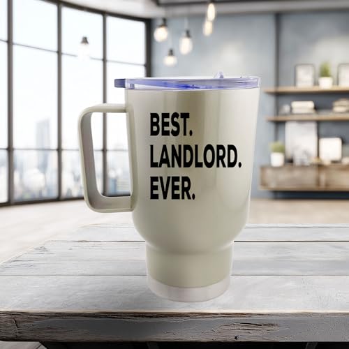 SpreadPassion Landlord Travel Mug, Best Landlord Tumbler, Gift for Landlord, Landlord Appreciation Gift, Landlord Gift Idea, 14oz Stainless Steel Mug, Birthday Christmas Gift Idea - Image 3