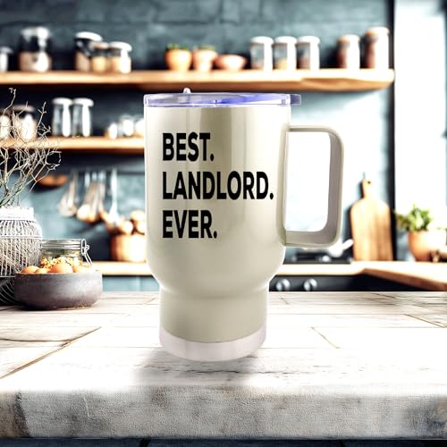 SpreadPassion Landlord Travel Mug, Best Landlord Tumbler, Gift for Landlord, Landlord Appreciation Gift, Landlord Gift Idea, 14oz Stainless Steel Mug, Birthday Christmas Gift Idea - Image 4