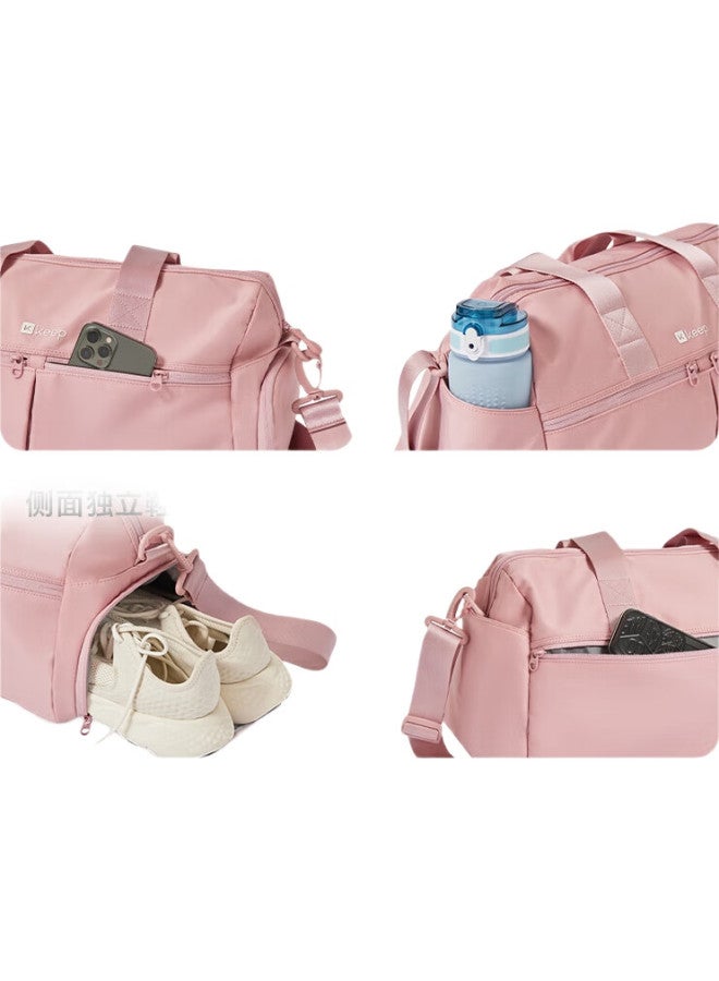 Keep Dry-Wet Separation Swimming Fitness Bag, Waterproof Large Capacity Shoulder Outdoor Storage Sports Tote Bag, Pink - Image 1