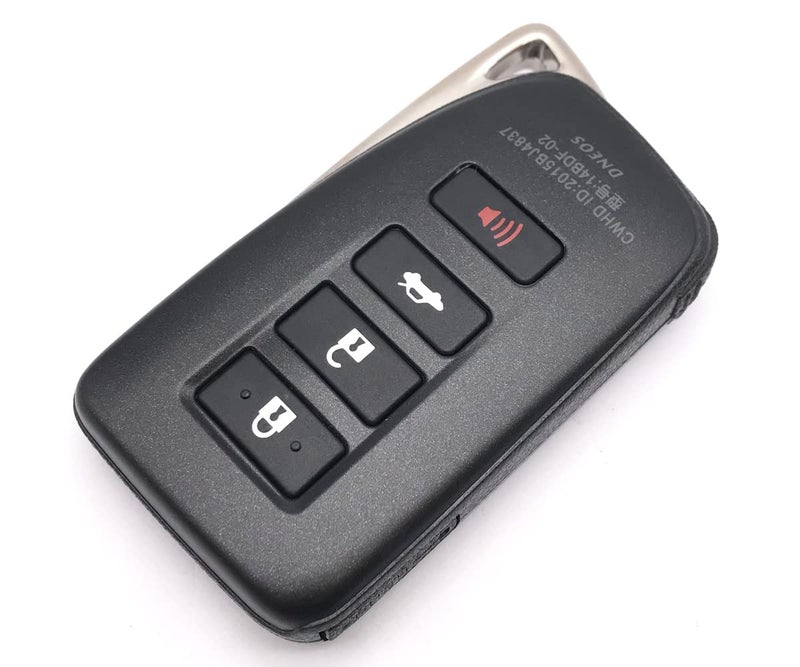 Grakest 4 Buttons Replacement Key Fob Cover fit for Lexus ES250 2018 NX300h 2018-2013 ES350 GS350 2016-2013 GS300h GS450h ES300H NX300 Smart Keyless Entry Remote Key Fob Case Shell (Black) - Image 2