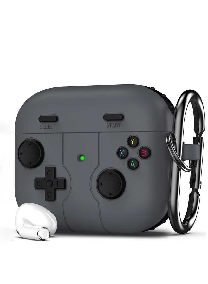 SYOSI AirPods 3rd Generation Case Cover with Keychain,Game Player Design for Kids Teenager Women and Men, Soft Silicone Case for AirPods Gen 3 Charging Case(Grey) - Image 1