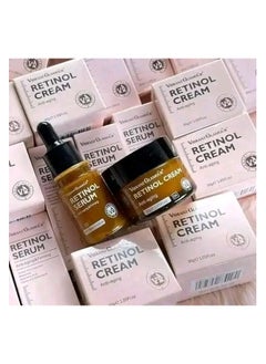 Vibrant Glamour Anti Aging Retinol Cream & Retinol Eye Serum Reduce Wrinkles & Rejuvenate Skin, Anti Aging Firming Moisturizers, Remove Age Spots, Dark Circles & Puffiness (1 Set)