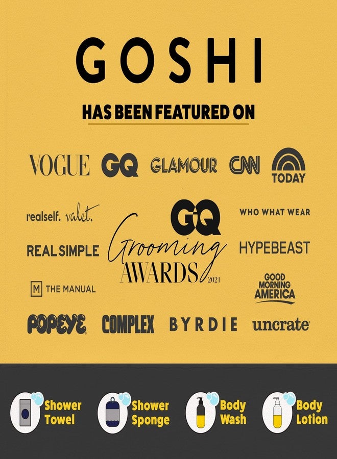 GOSHI Exfoliating Shower Sponge - Rip-Resistant, Rapid-Drying Exfoliating Bath Sponge for All Skin Types - Indigo Blue - Made in Japan - Image 4