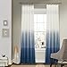 Vue Signature Vue Signature VUE SIGNATURE Arashi 52" x 95" Rod Pocket Single Panel Privacy Window Treatment Living Room, Indigo  - Image 2
