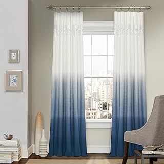 Vue Signature Vue Signature VUE SIGNATURE Arashi 52" x 95" Rod Pocket Single Panel Privacy Window Treatment Living Room, Indigo  - Image 1