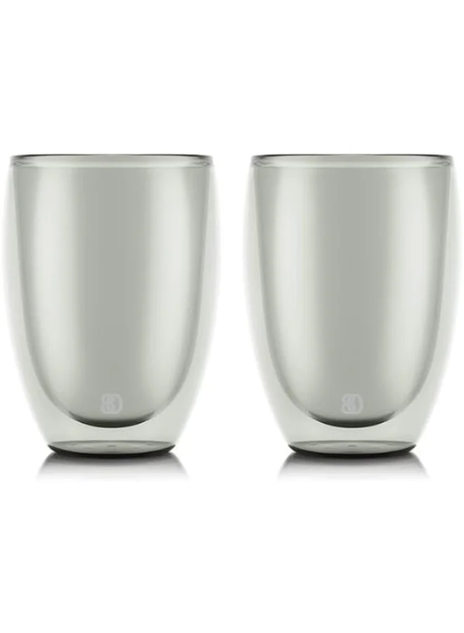 bodum Bodum Pavina Set of 2 Double Wall Glasses 350ml (GREY)
