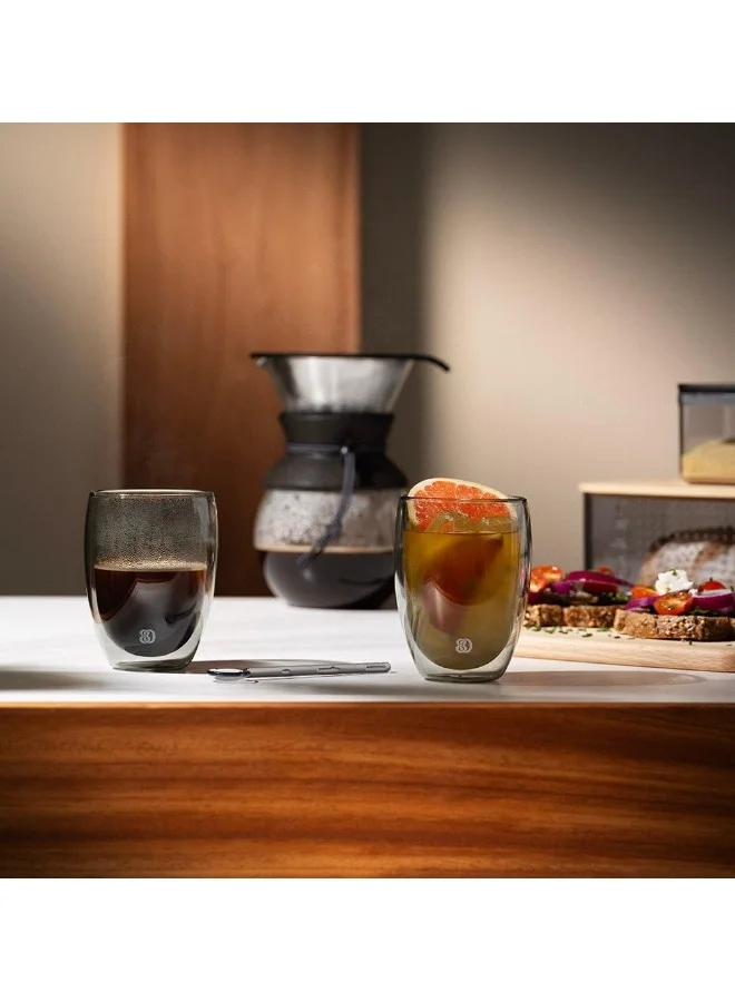 bodum Bodum Pavina Set of 2 Double Wall Glasses 350ml (GREY)