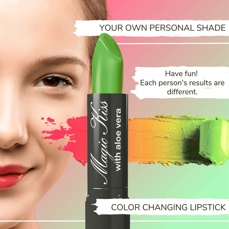 Magic Kiss Lipstick Set Aloe Vera Color Changing 6 Pack MADE IN USA (Chocolate) - Image 4