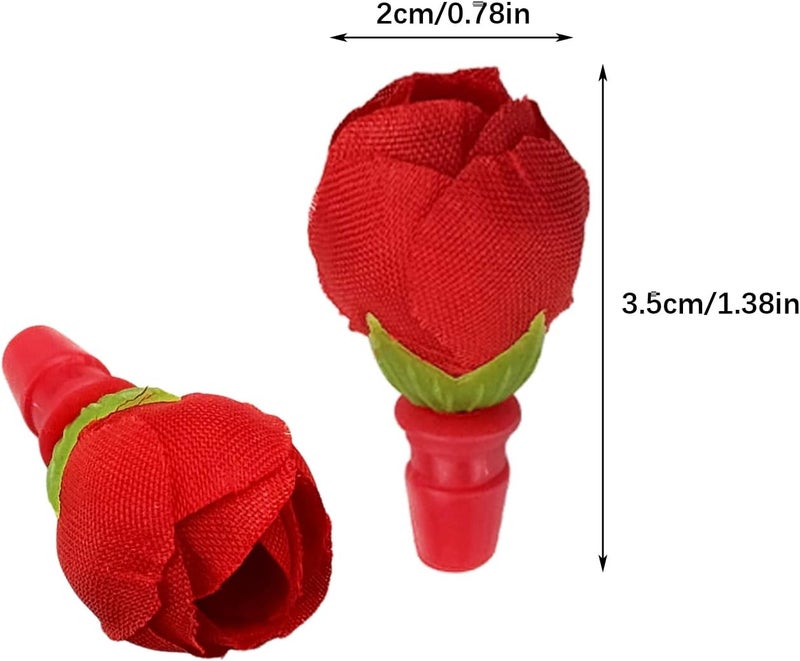 Flylin 30Pcs Hummingbird Feeders Replacement Flowers, Unique Pet Bird Feeder Replaceable Flowers Parts with 2 Cleaning Brush, Hummingbird Feeding Ports Bee Guards for Outdoor Hanging Feeders (Red) - Image 3