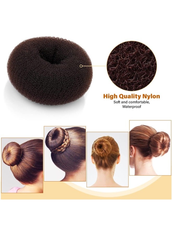Globalstar 6 Inch Brown Donut Hair Bun - Elegant Hair Styling Tool - Image 4