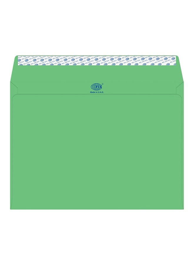 FIS Color Envelopes, Peel & Seal, Neon Green, C4 (229 x 324 mm), 80 GSM, Pack of 50 - Image 1