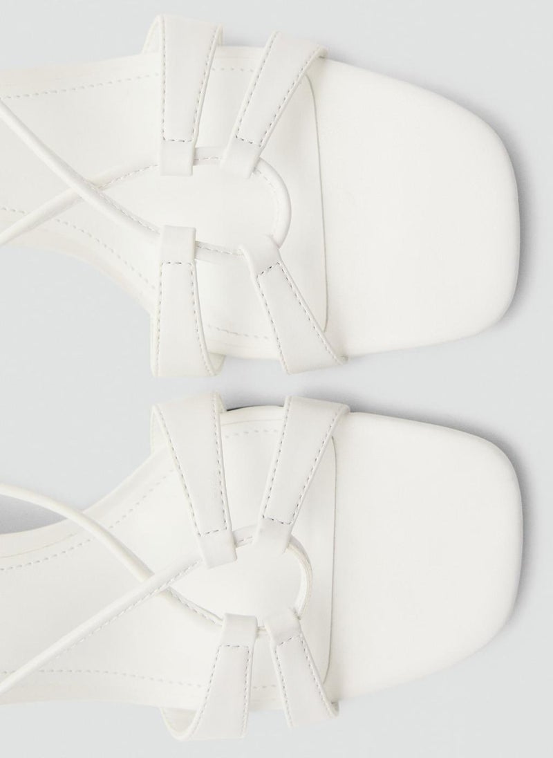 MANGO Combined-Strap Heeled Sandals  - Image 4