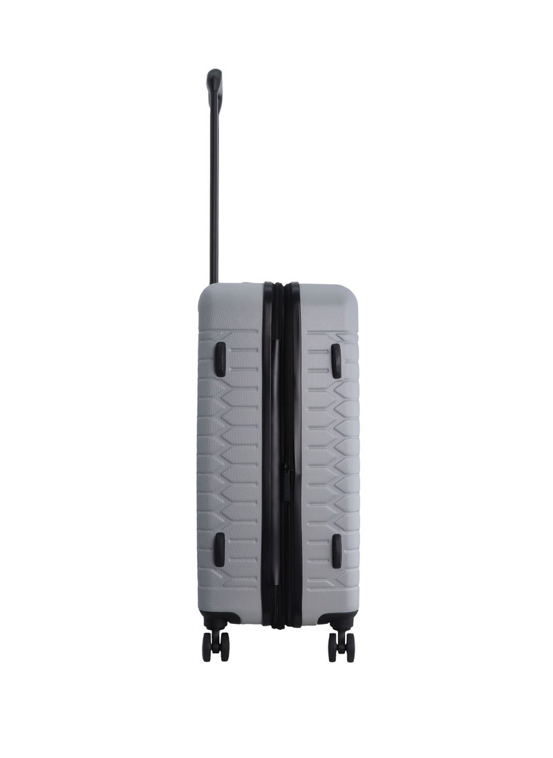 Discovery Reptile ABS Hardshell Medium Check-In Luggage Silver, Durable Lightweight Expandable Suitcase, 4 Double Wheel With TSA Lock Trolley Bag (24 Inch). - pzsku/ZC1B1B0107DCCB9EC857EZ/45/_/1720609288/ffcf5b4c-25cf-4889-bba0-ccaca1f76aff