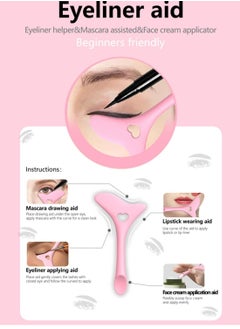 Oasisgalore Eyeliner Stencils Wing Tips, Silicone Eyeliner Aid, Drawing Aid, Lipstick Wearing Aid, Face Cream/Mask Applicator, Easy Makeup Tool, Resusable Silicone Eyeliner Tool, Eyeliner Applicator Tool  - Image 2