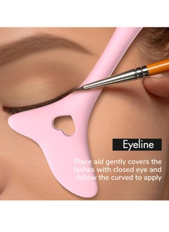 Oasisgalore Eyeliner Stencils Wing Tips, Silicone Eyeliner Aid, Drawing Aid, Lipstick Wearing Aid, Face Cream/Mask Applicator, Easy Makeup Tool, Resusable Silicone Eyeliner Tool, Eyeliner Applicator Tool  - Image 3
