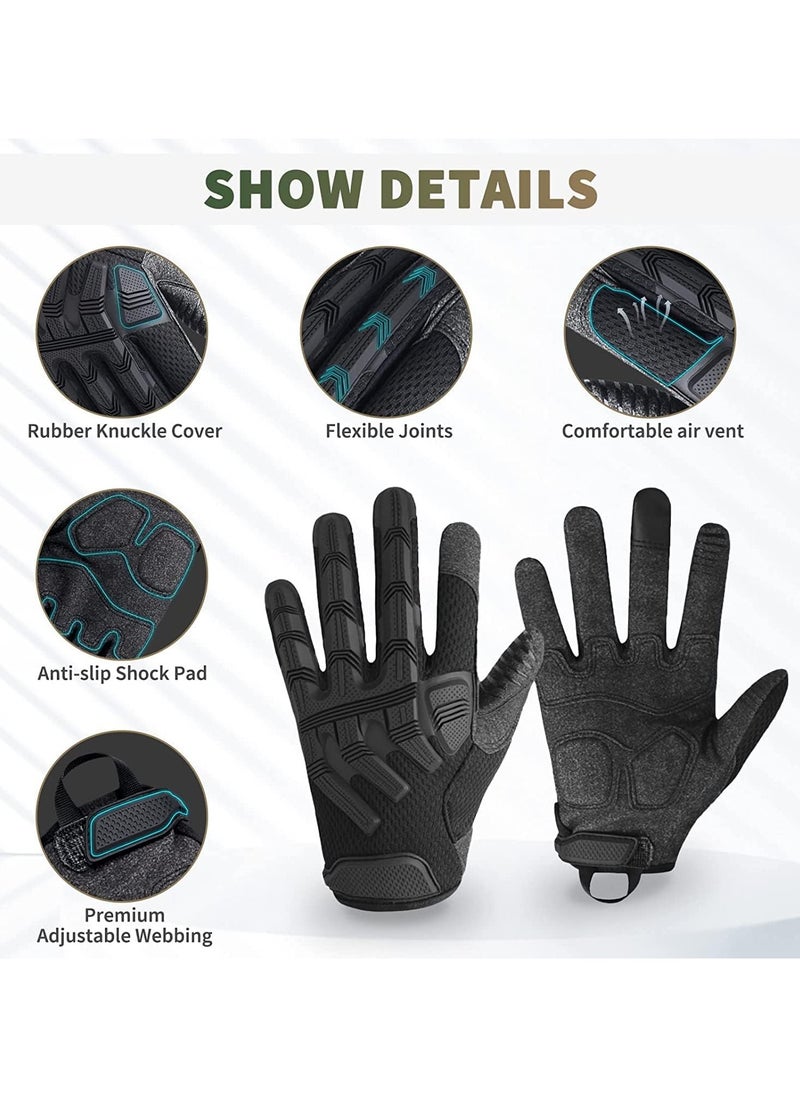 General - Hard Full Finger Motorcycle Gloves, Touch Screen Gloves for Motorcycles, Bicycles, Mountaineering, Camping, Work, Outdoor Sports, Bicycles, Motorcycle Running Gloves, Touch Screen - Image 1
