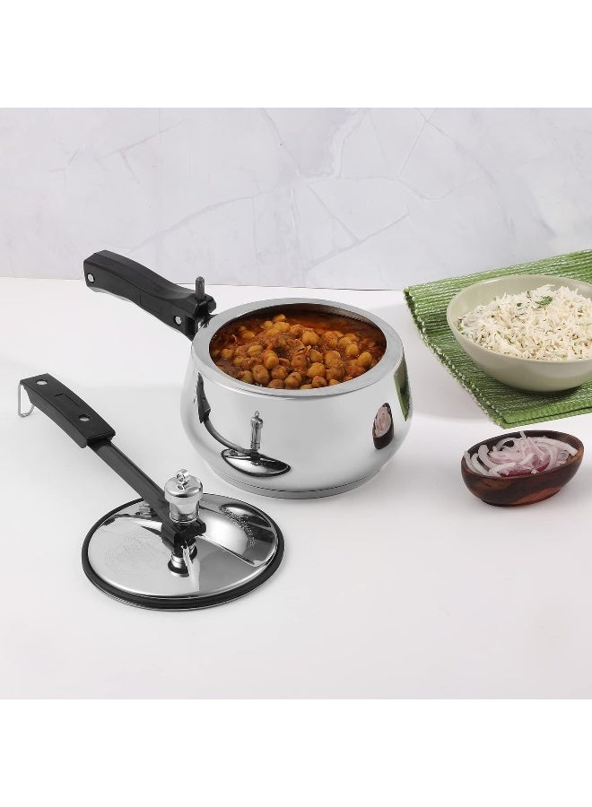 VINOD Europa Stainless Steel Inner Lid 1.5 Litres Pressure Cooker - Image 5
