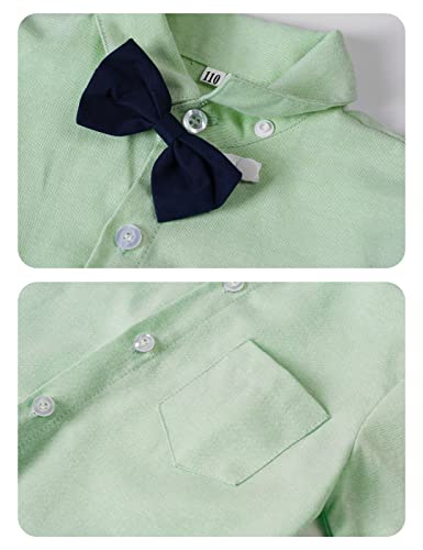 A&J DESIGN Toddler Suit Baby Boys St. Patrick's Day Easter Gentleman Dress Outfit 12-18 Months Green Navy - Image 5