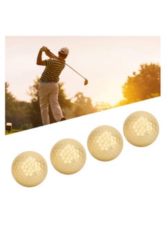 KASTWAVE Golden Golf Balls, 4Pcs Gold Plating Double Layer Golf Ball, Golf Balls Bulk, Golf Ball Accessory For Golf Clubs Golfers Lovers Beginners Golf Practicing  - Image 3